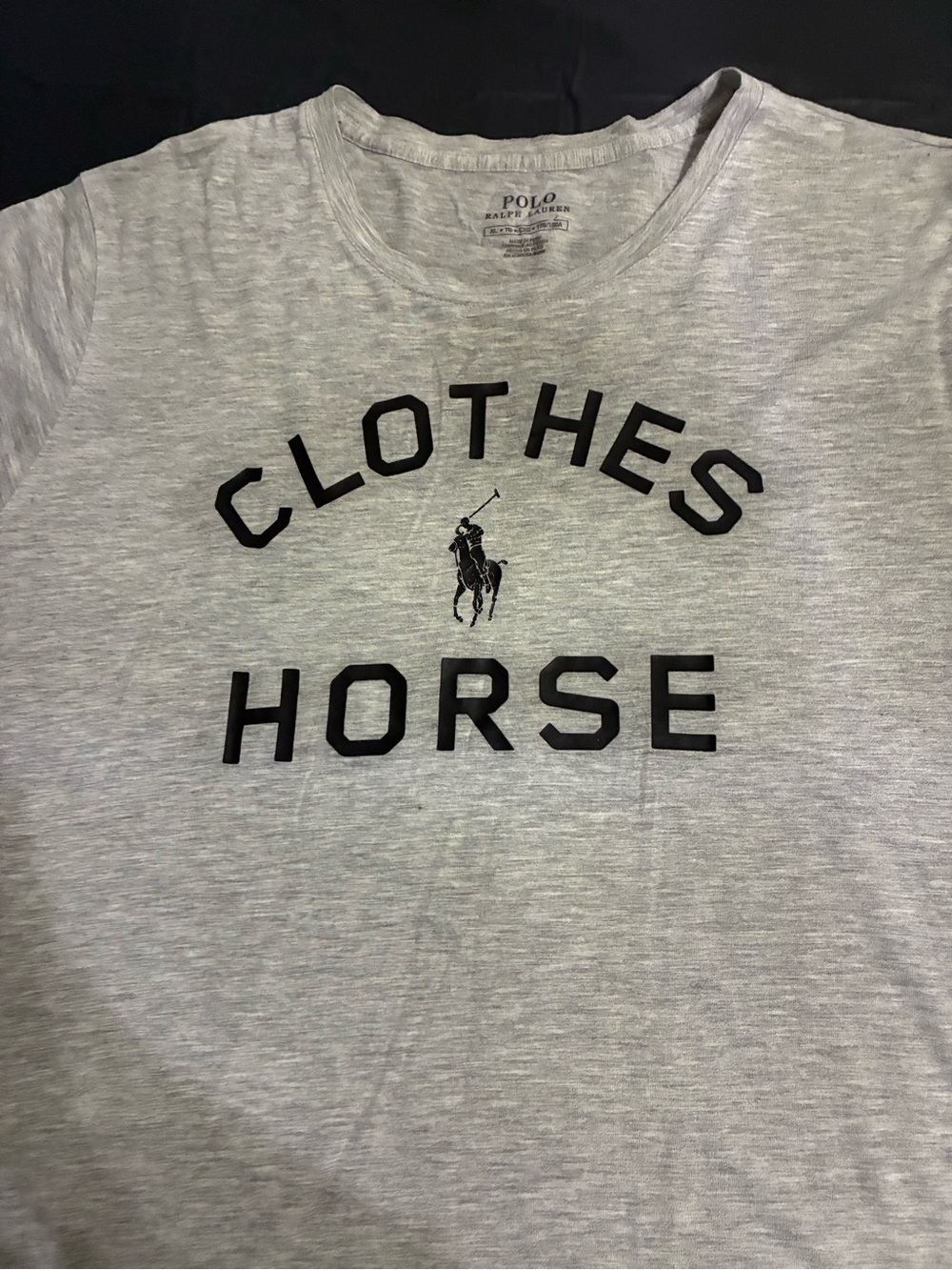 Polo by Ralph Lauren Light Gray 'Clothes Horse' Graphic Tee - Picture 3 of 4